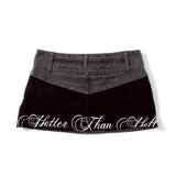 logo denim skirt