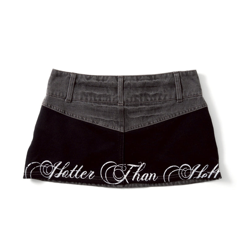 logo denim skirt