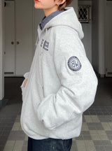 Two point draw code zip hoodie