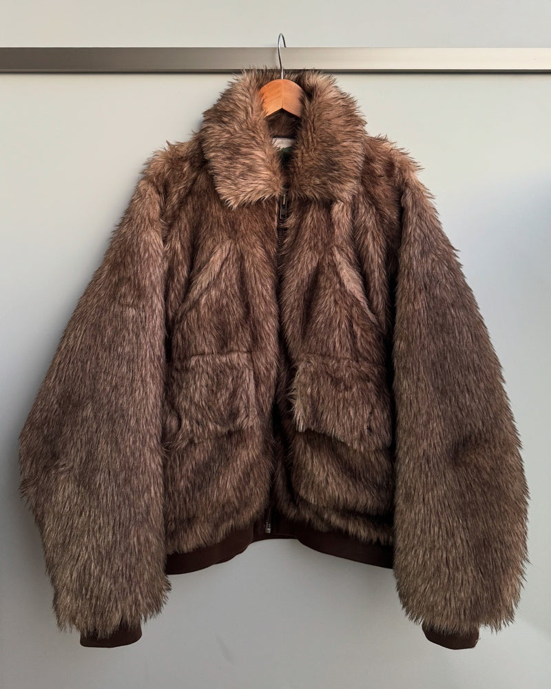 western short fur blouson