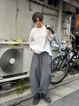 Stripe balloon pants