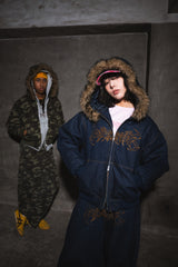 Tribal logo denim jacket 