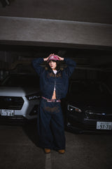 Tribal logo balloon baggy pants