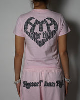 HEART LOGO APPLIQUE TEE