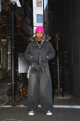 Tribal logo balloon baggy pants