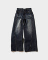 CRUSH FADE SIDE SEEM BOOTS CUT JEANS 