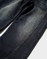 CRUSH FADE SIDE SEEM BOOTS CUT JEANS 