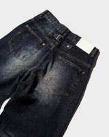 CRUSH FADE SIDE SEEM BOOTS CUT JEANS 