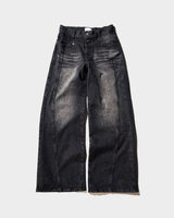 CRUSH FADE SIDE SEEM BOOTS CUT JEANS 