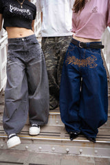 Tribal logo balloon baggy pants