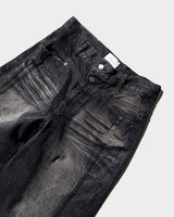 CRUSH FADE SIDE SEEM BOOTS CUT JEANS 