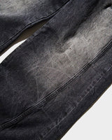 CRUSH FADE SIDE SEEM BOOTS CUT JEANS 