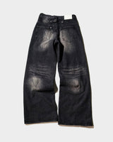 CRUSH FADE SIDE SEEM BOOTS CUT JEANS 