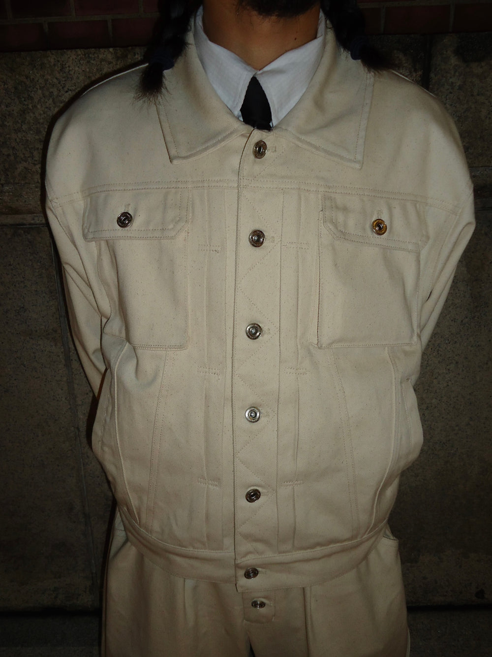 Rigid box short denim jacket – YZ