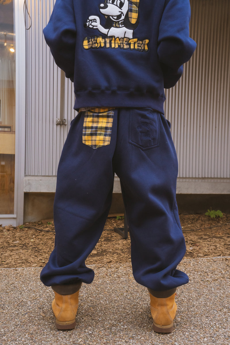 CMT ruler check sweat pants