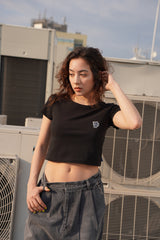 cropped logo  tee