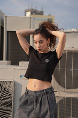 cropped logo  tee