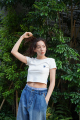 cropped logo  tee