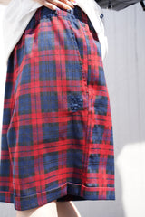 relaxed check shorts