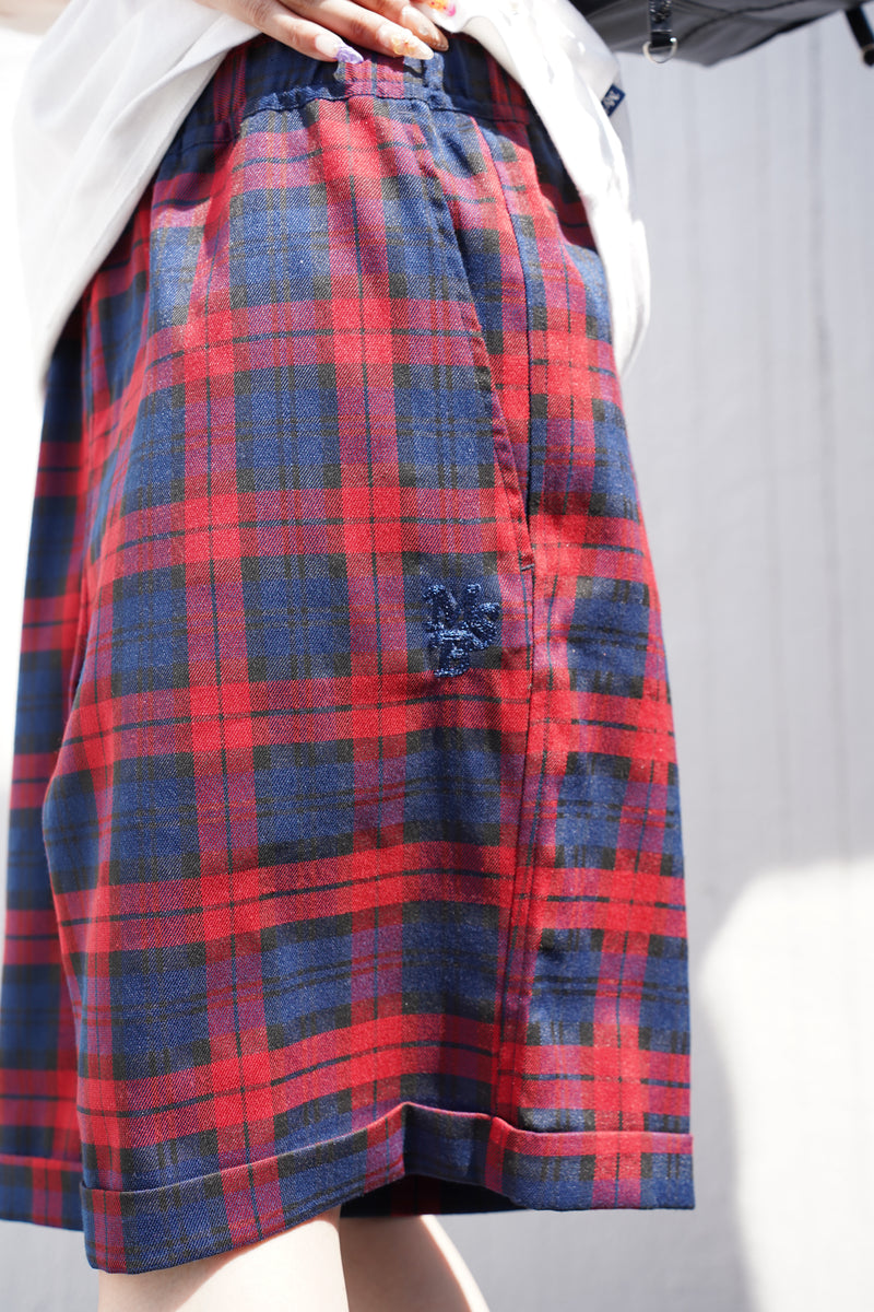 Relaxed Check Shorts