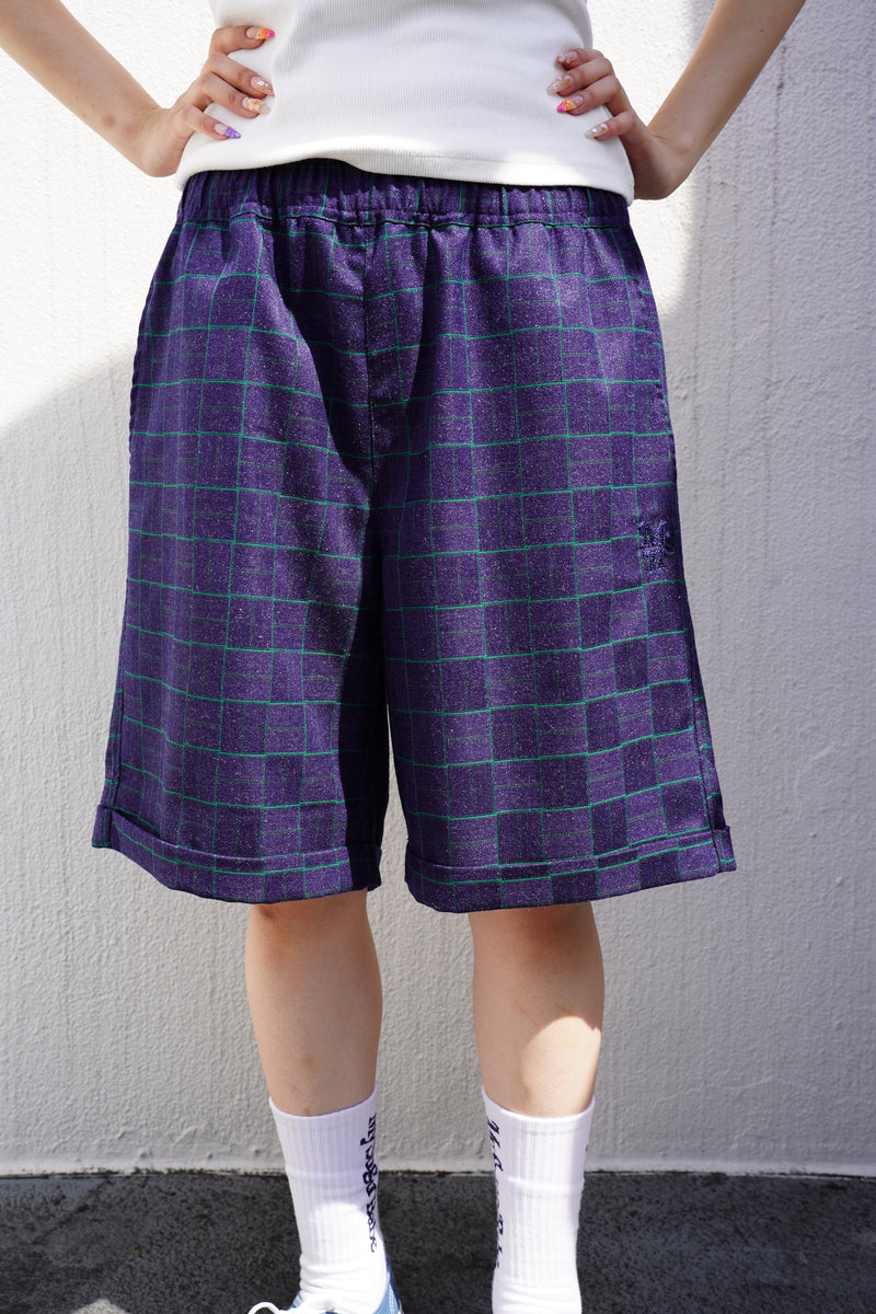 Relaxed Check Shorts