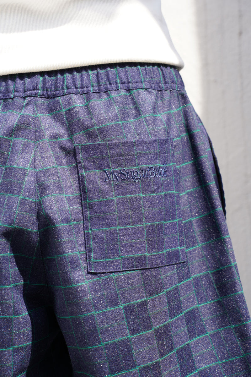 Relaxed Check Shorts