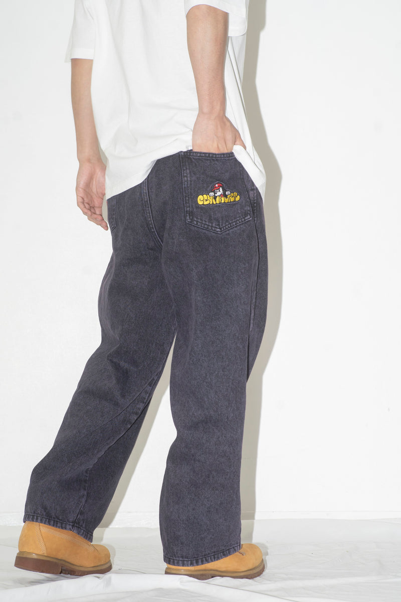 centimeter wide color denim pants