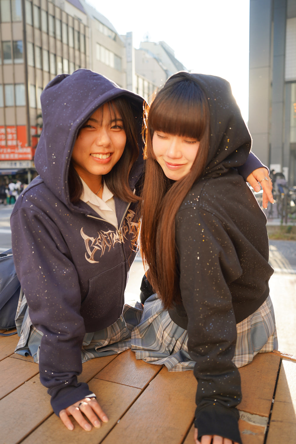 Glitter zip hoodie – YZ