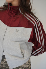 switching velours track jacket 