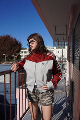 switching velours track jacket 