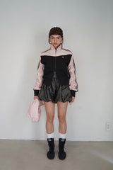 switching velours track jacket 