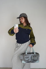 switching velours track jacket 