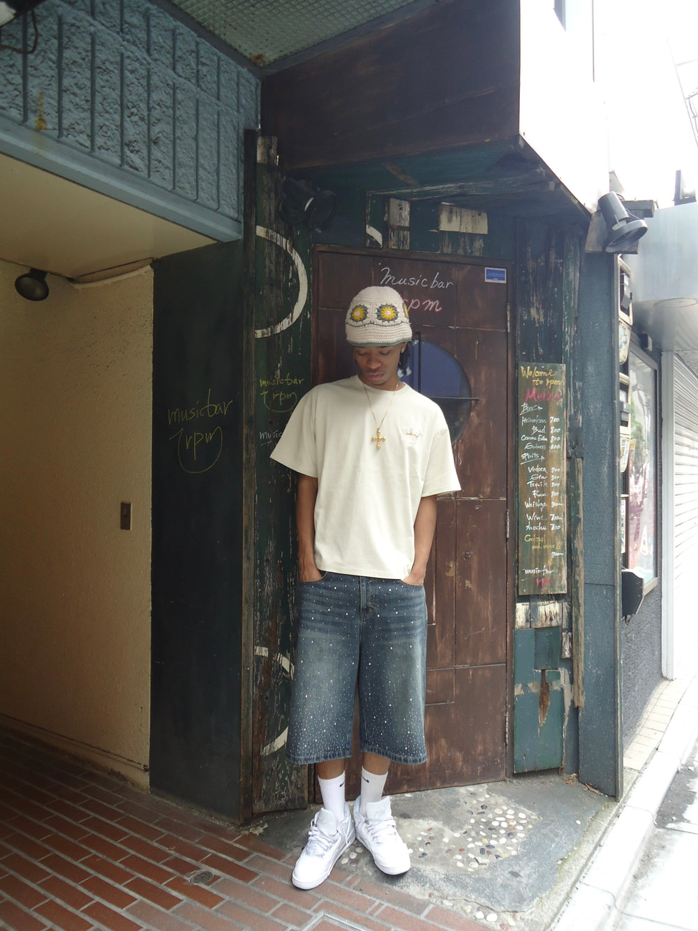 パンツ 9090 x pH-1 Rhinestone Jorts XL 9090 × pH-1 Rhinestone Jorts - pH-1×9090 | 60% - Asian