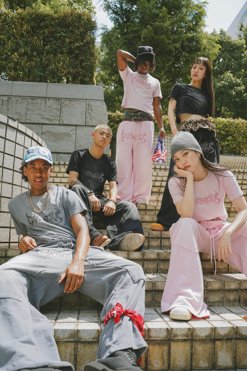 tribal logo double knee sweatpants