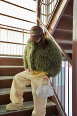 volume hood fur jacket