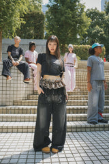 tribal logo double knee sweatpants