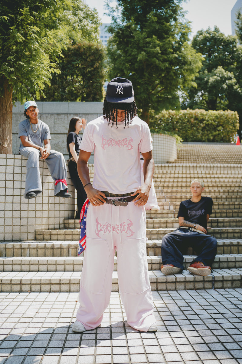 tribal logo double knee sweatpants