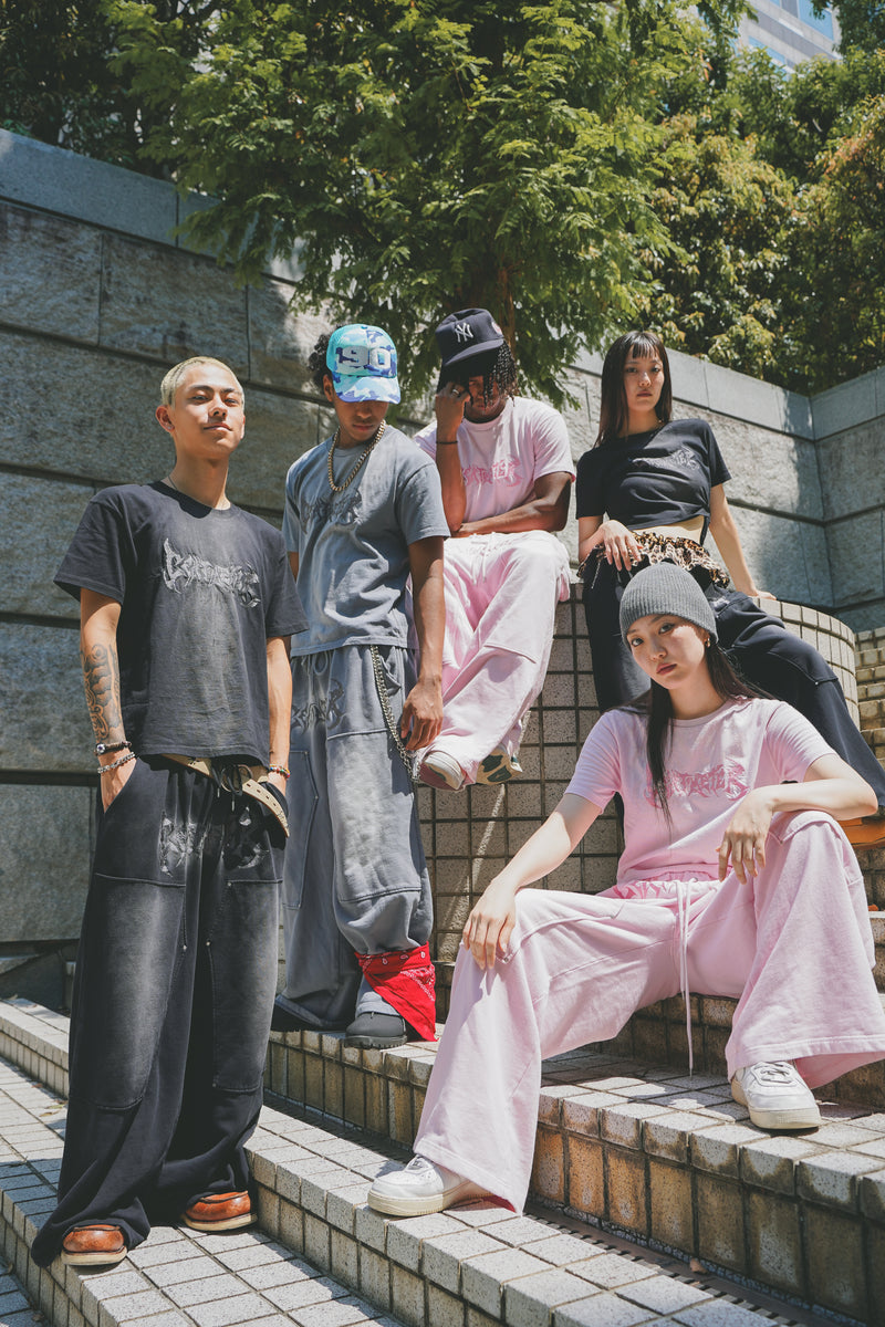 tribal logo double knee sweatpants