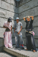 tribal logo double knee sweatpants