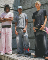 tribal logo double knee sweatpants