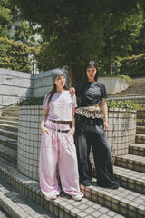 tribal logo double knee sweatpants