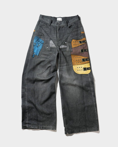 PISTOL HOLSTER COWBOY PRINT DENIM 