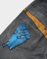 PISTOL HOLSTER COWBOY PRINT DENIM 