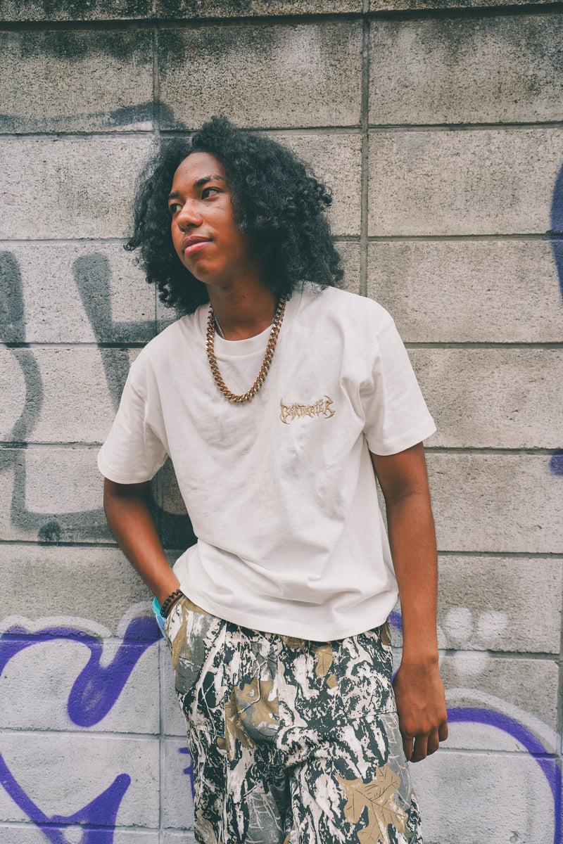 Tribal logo gradation tee