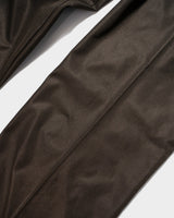 PRESSED POLYESTER FLARE SLACKS 