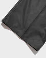 PRESSED POLYESTER FLARE SLACKS 