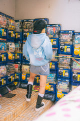 Boxy ruler zip hoodie