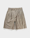 Cut-off layered slacks shorts 