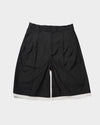 Cut-off layered slacks shorts 