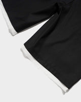 Cut-off layered slacks shorts 